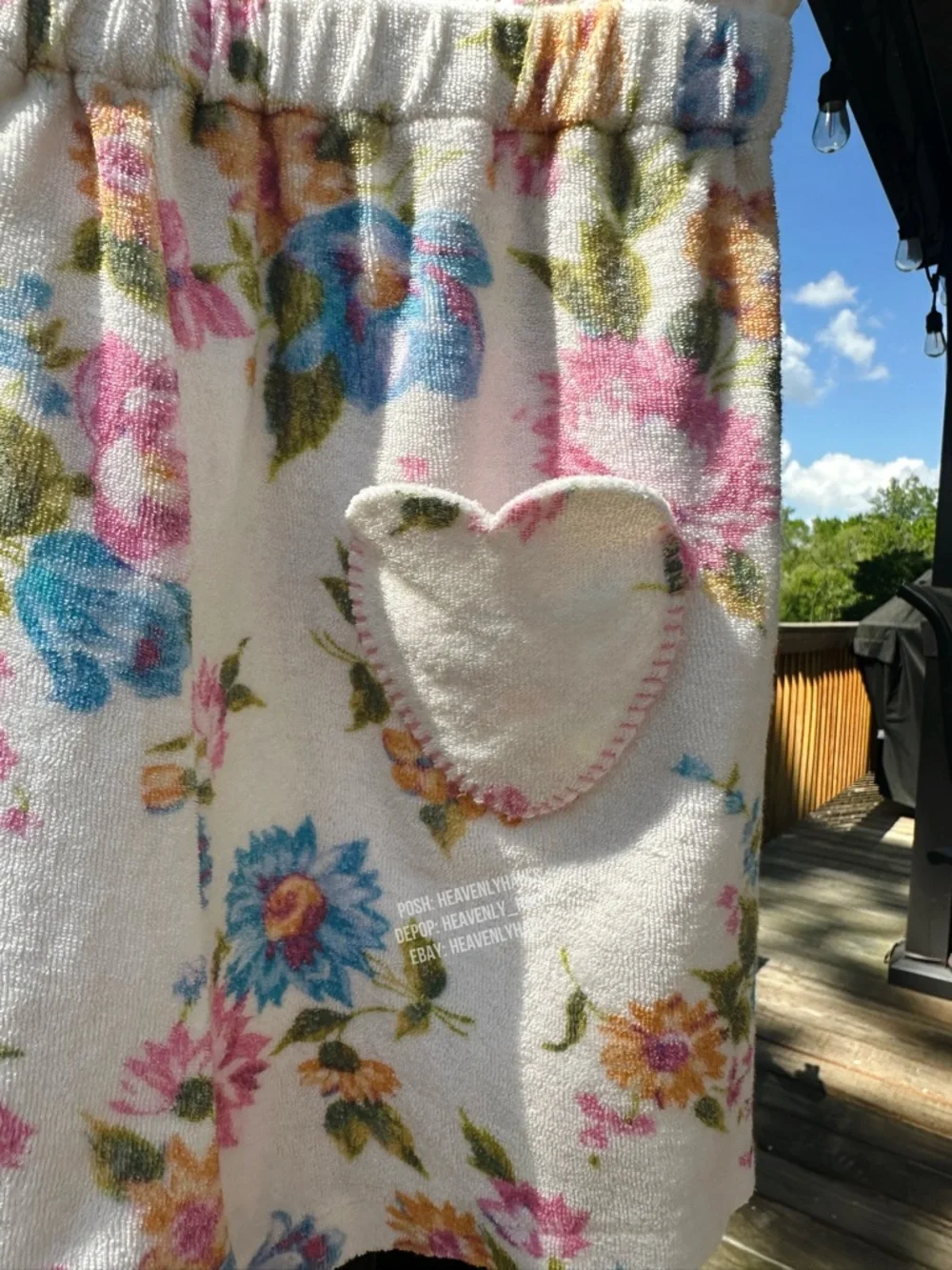 NWT LoveShackFancy Cottagecore Floral V-Neck Romper Playsuit with Pastel Blooms - Picture 4 of 9